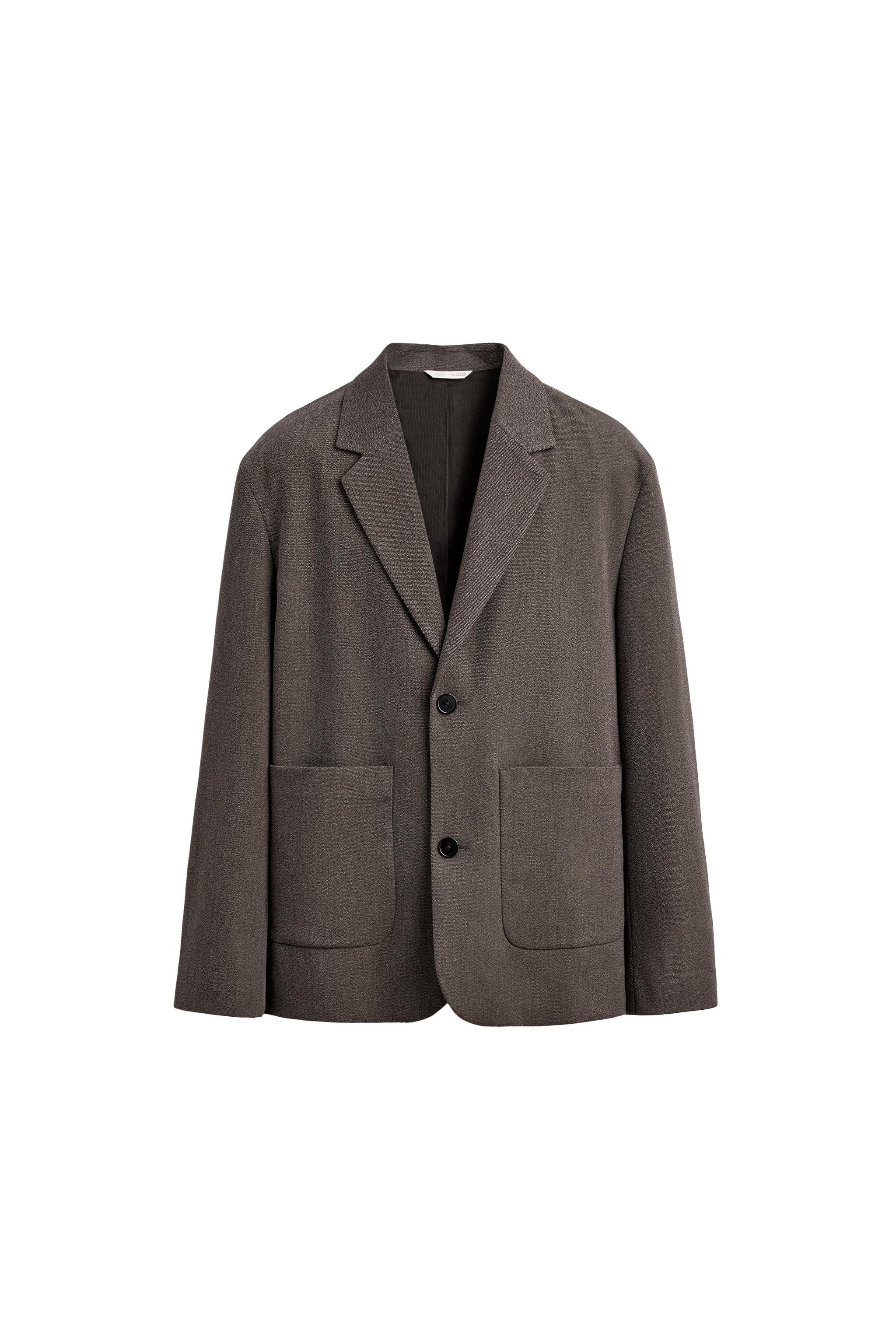 VESTE DE COSTUME STRUCTURÉE COUPE DÉCONTRACTÉE